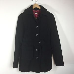 J. Crew Black Wool Pea Coat